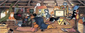 shop paintings cats